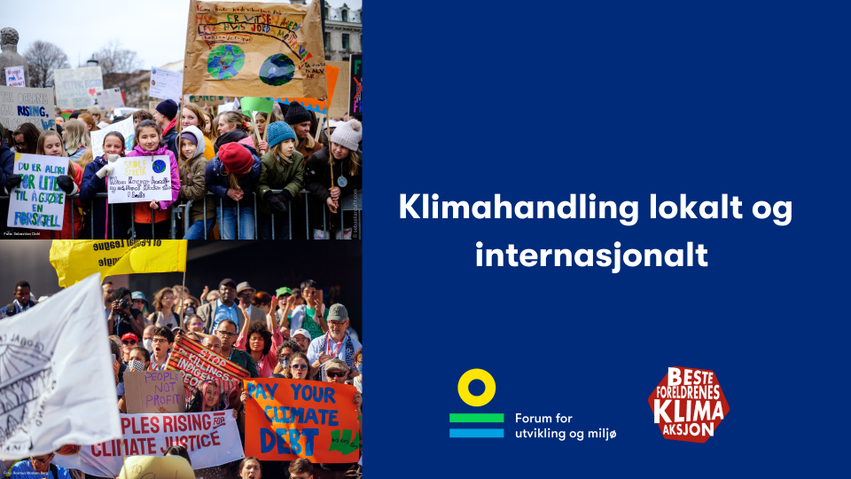 Klimahandling lokalt og internasjonalt - en panelsamtale