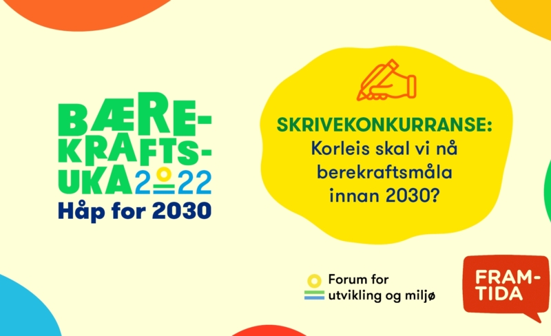 Skrivekonkurranse: Korleis skal vi nå berekraftsmåla innan 2030?