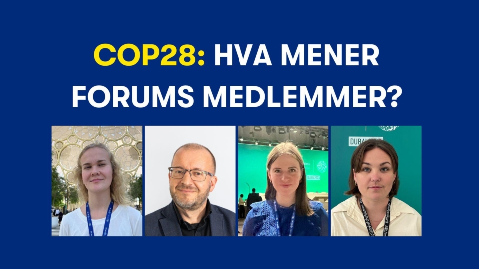ForUMs medlemmer om COP28