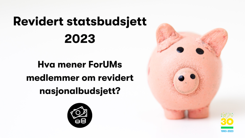 Hva mener ForUMs medlemmer om revidert nasjonalbudsjett?